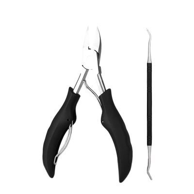 CYSUE 2/4/7Pcs/set Ingrown Toenail Manicure Kit Ingrown Toenail Removal Correction Clippers Nail Corrector Foot Pedicure Tool (Color : 2pcs-Black)