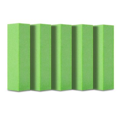 FULNES 5pcs Professional Nail File Color Sponge Sandpaper Nail File with Polishing and Polishing Buffer Manicure Sandpaper Tool Set (Color : 5pcs Green A)
