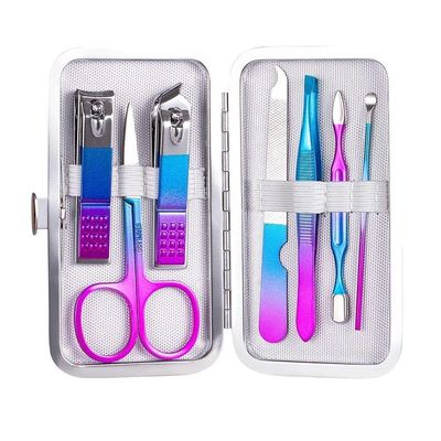 CYSUE 4-23 Pcs Professional Nail Cutter Pedicure Scissors Set Stainless Steel Eagle Hook Portable Manicure Nail Clipper Tool Set (Color : Watermelon red)