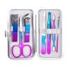 CYSUE 4-23 Pcs Professional Nail Cutter Pedicure Scissors Set Stainless Steel Eagle Hook Portable Manicure Nail Clipper Tool Set (Color : Watermelon red) view 1