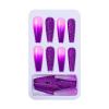 FULNES Full Cover False Nails French Long Ballet Detachable Fake Nails Matte Shiny Flame Fake Nail Glitter Gold Line Manicure Decor (Color : 24pcs-17) view 1