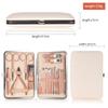 FULNES Nail Cutter Pedicure Scissors Set Stainless Steel Eagle Hook Portable Manicure Nail Clipper Tool Set Makeup (Color : 7pcs-Pink) view 3