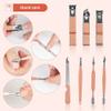 FULNES Nail Cutter Pedicure Scissors Set Stainless Steel Eagle Hook Portable Manicure Nail Clipper Tool Set Makeup (Color : 7pcs-Pink) view 4