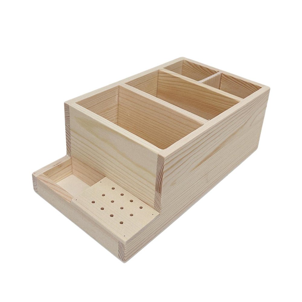 Esquirla Wooden Nail Drill Machine Bits Wooden Holder for Home Nail Practice Premium Durable DIY Display Box Container