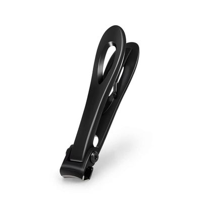FULNES Nail Clipper for Thick Nail Wide Jaw Opening Stainless Steel Toenail Cutter Extra Large Fingernail Toenail Trimmer Manicure Tool (Color : Black Small)