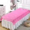 Massage Sheet Cover with Face Hole Massage Fitted Sheet Beauty Salon Spa Sheet Solid Color Massage Table Cover Sheet Spa Massage Treatment Table Bed Cover for Massage Bed-V 80x200cm view 1
