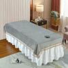 Cotton Fitted Massage Table Sheet with Face Hole SPA Massage Table Cover Salon Bed Sheet Massage Table Cover Sheet Solid Color Beauty Couch Cover for Massage Tables Bed Treatment-C 120x220cm view 1