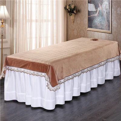 Cotton SPA Massage Couch Cover with Face Hole Massage Table Cover Sheet Beauty Couch Cover for Massage Tables Bed Treatment Solid Color Beauty Massage SPA Couch Cover Washable-J 80x200cm