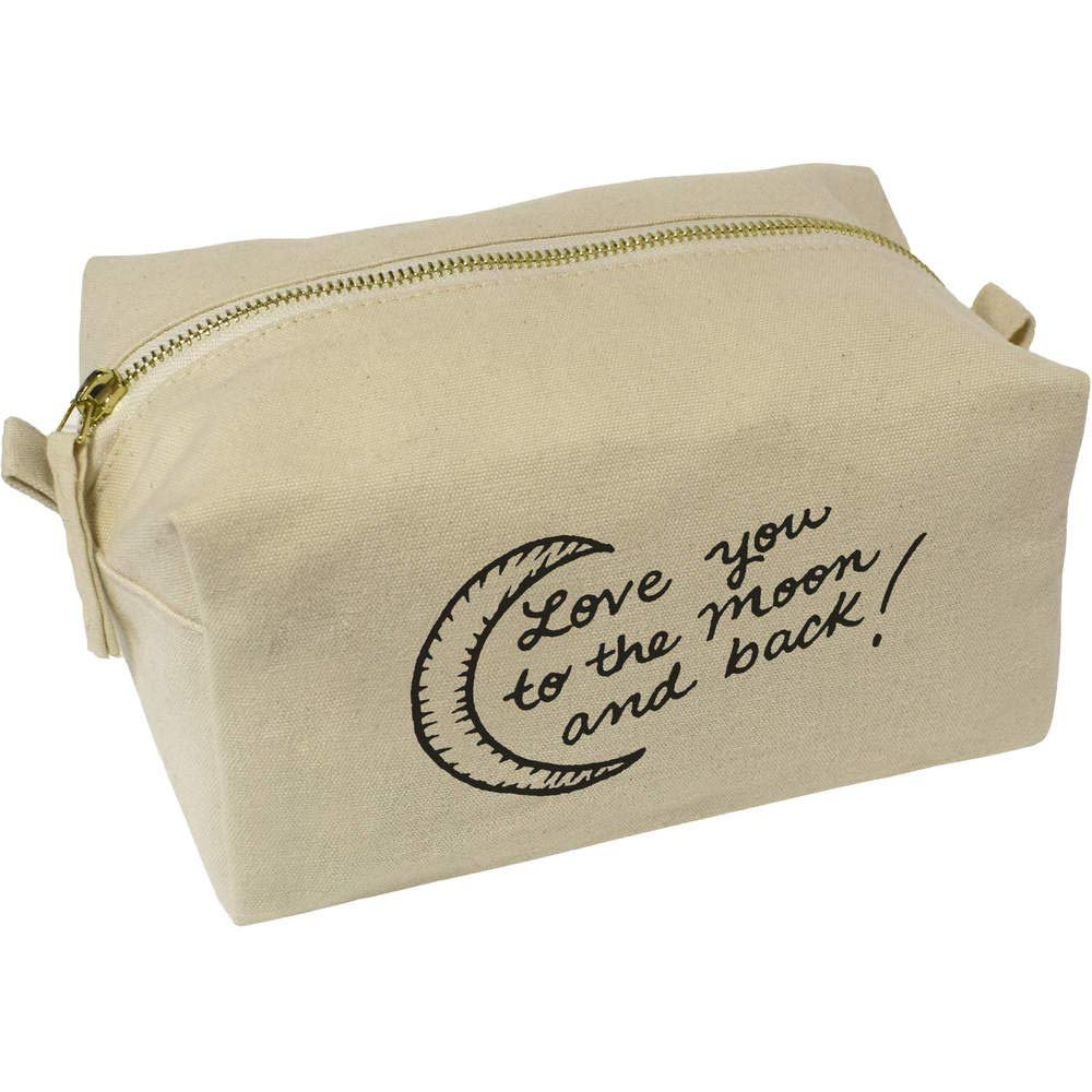 Azeeda 'To The Moon And Back' Canvas Wash Bag/Makeup Case (CS00006283)