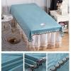 Plush Spa Massage Treatment Table Bed Cover with Face Hole Fitted Massage Table Sheet Solid Color Salon Bed Sheet Cover Massage Table Cover Sheet Beauty Salon Spa Sheet Washable-K 90x210cm view 1