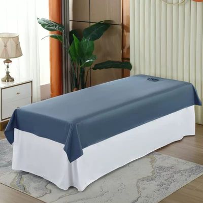 Plush Massage Fitted Sheet with Face Hole Massage Table Cover Sheet Salon Bed Sheet Cover Solid Color Spa Massage Treatment Table Bed Cover SPA Massage Table Cover Washable-I 80x200cm