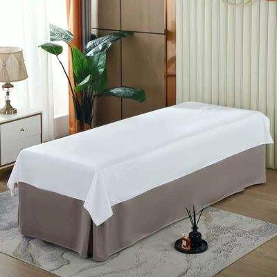 Plush Massage Fitted Sheet with Face Hole Massage Table Cover Sheet Salon Bed Sheet Cover Solid Color Spa Massage Treatment Table Bed Cover SPA Massage Table Cover Washable-J 80x200cm