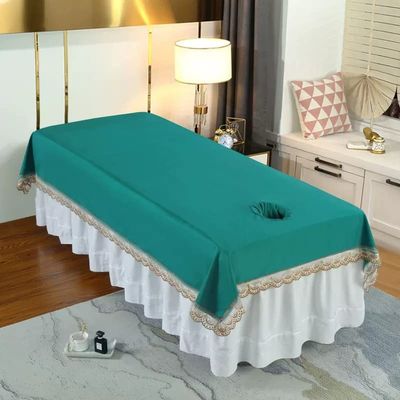 Cotton Fitted Massage Table Sheet with Face Hole SPA Massage Table Cover Salon Bed Sheet Massage Table Cover Sheet Solid Color Beauty Couch Cover for Massage Tables Bed Treatment-D 80x200cm