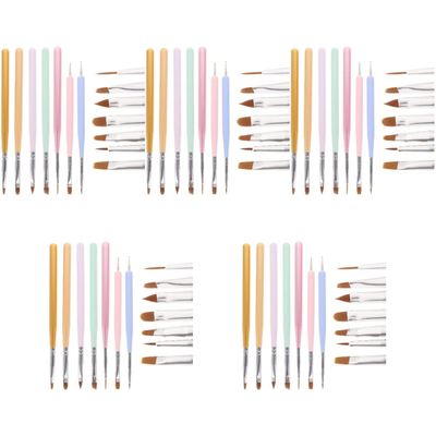 minkissy 35pcs Nail Art Brush Pen Manicure Painting Tools Nail Art Paintbrushes for