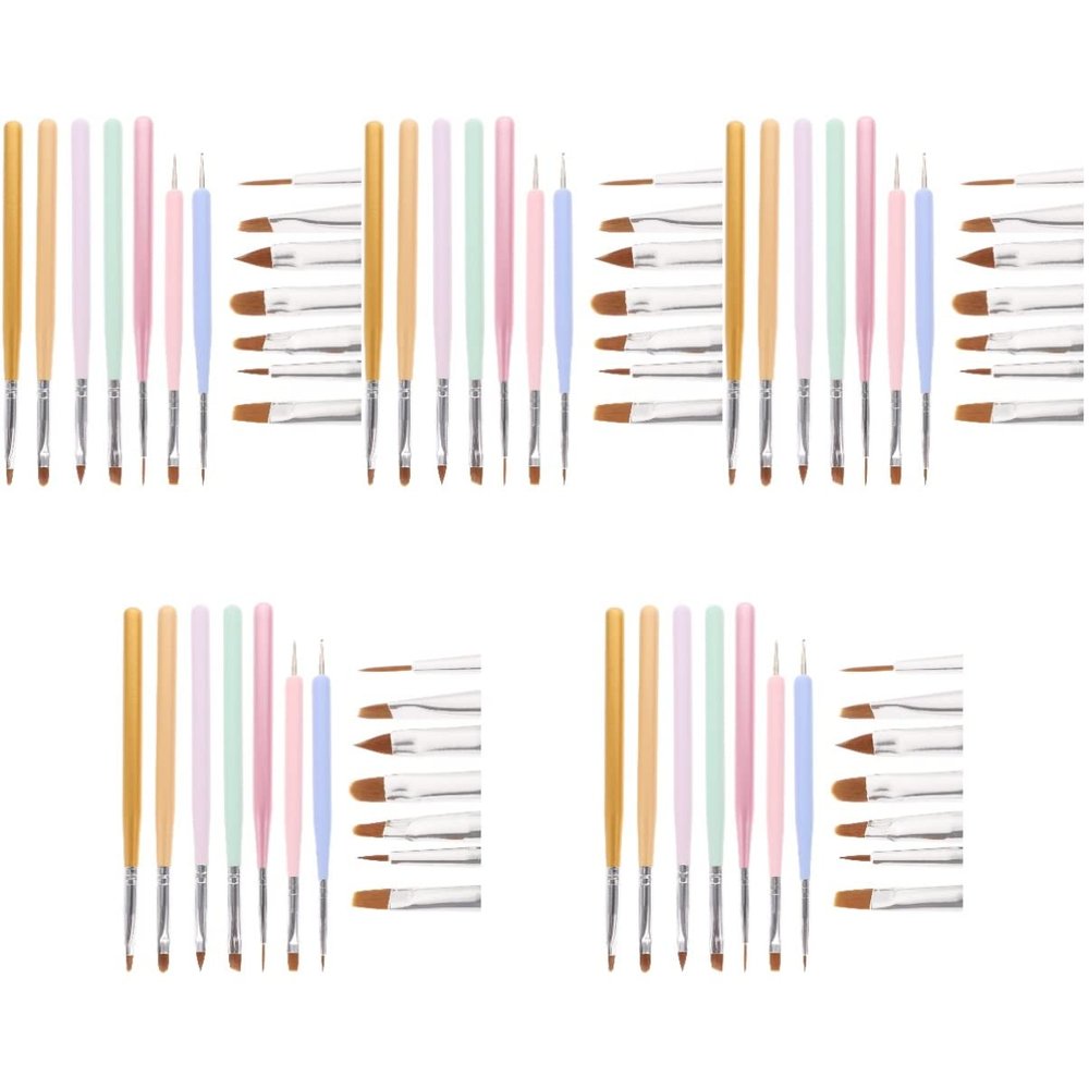 minkissy 35pcs Nail Art Brush Pen Manicure Painting Tools Nail Art Paintbrushes for