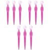 minkissy 9pcs Stainless Steel Eyebrow Portable Eyebrow Trimmers for Women Non- Grip Beauty Tools for Precise Shaping Travel-friendly Makeup Accessories Transparent Red view 1