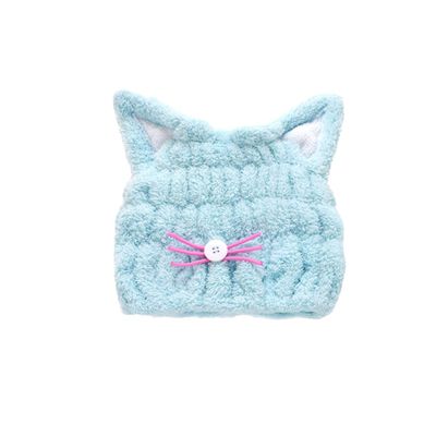 FOMIYES Cat Ear Shower Cap Microfiber Water-Absorption Bathing Cap for Cats and Pets Lightweight and Quick-Drying for Home and Travel