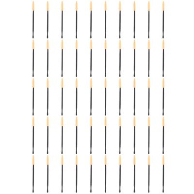 minkissy 50pcs Disposable Eyelash Brushes and Eyebrow Combs Portable Silicone Makeup Tools for Lash Extensions and Grooming for Beauty Salons and Personal Use Orange