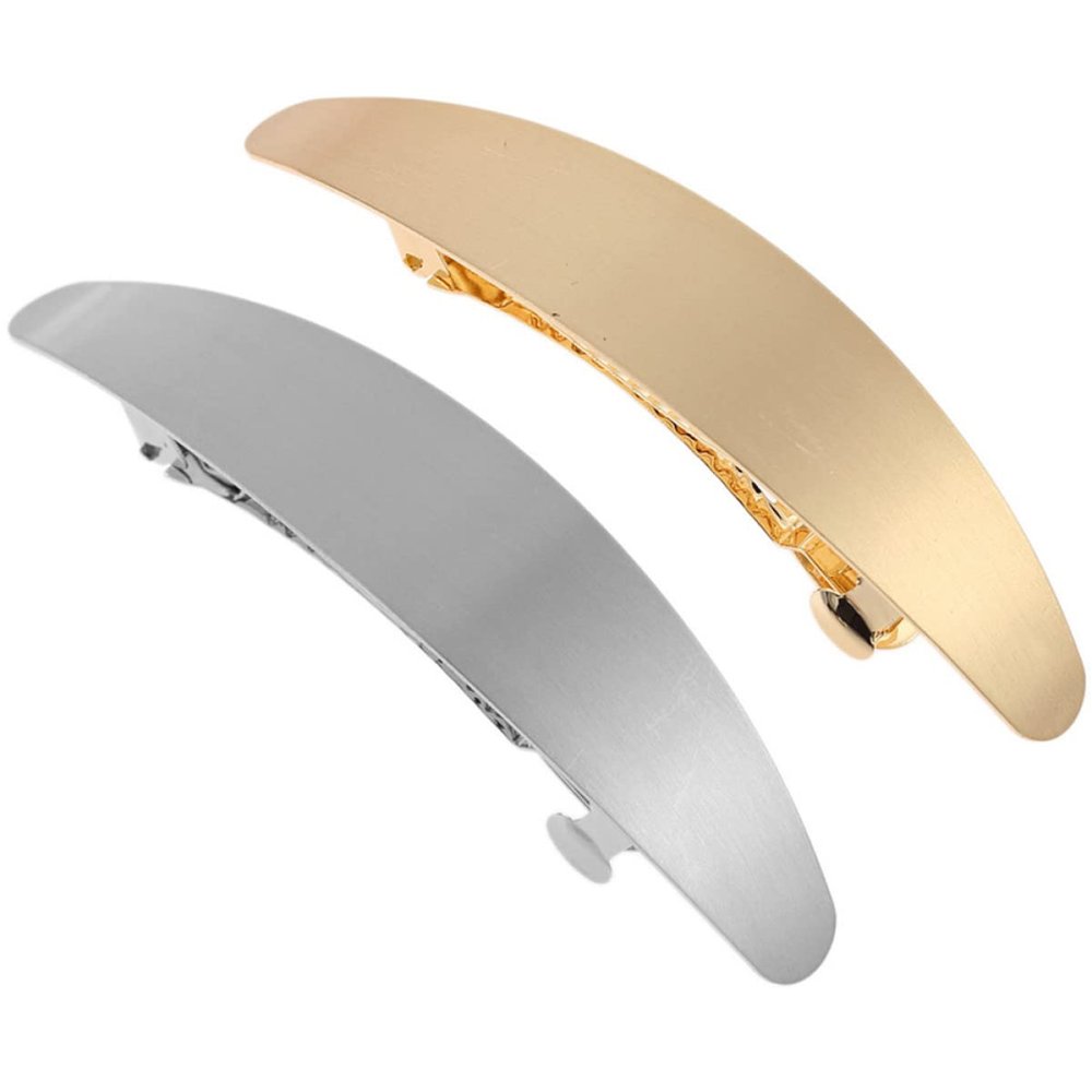 minkissy 2pcs Decorative Metal Hair Clips for Women Smooth Barrettes for Weddings Parties and Everyday Use