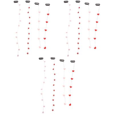 KALLORY 12pcs Invisible Hair Clips Fashion Hairpin String Design for Women and Girls Ponytail Decoration