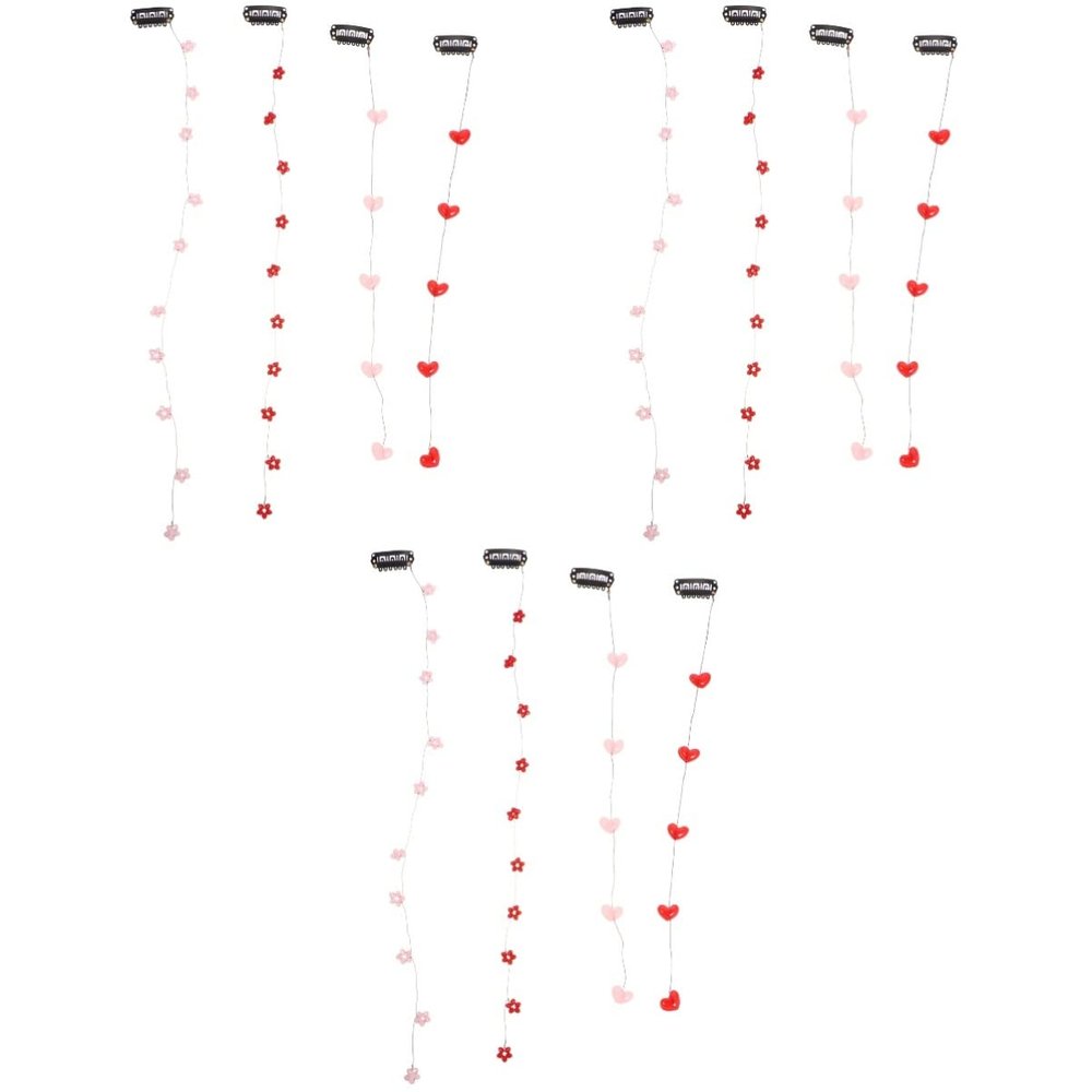 KALLORY 12pcs Invisible Hair Clips Fashion Hairpin String Design for Women and Girls Ponytail Decoration