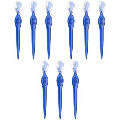 minkissy 9pcs Benefit Brow Eyebrow Razors Trimmers Beauty Makeup Portable for Travel Razor Blades