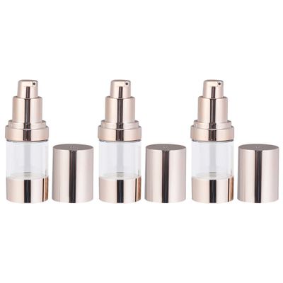 Beaupretty 3pcs Reusable Travel Lotion Bottles Vacuum Bottles for Cosmetics Leak Design for Toiletries Lightweight Travel Containers