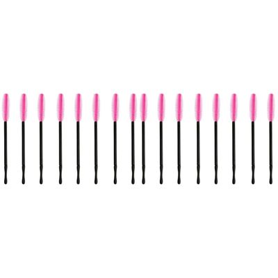 minkissy 2sets 50-piece Disposable Mascara Wands Rose Red Eyelash Brush for Eyebrow Makeup Portable Eyelash Grafting Tool for Women Girls 50pcs*2