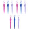 minkissy 9pcs Stainless Steel Eyebrow Compact Trimmers for Eyebrow Shaping Travel-friendly Beauty Tools Transparent Red and for Women and Girls view 1