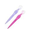 minkissy 9pcs Stainless Steel Eyebrow Compact Trimmers for Eyebrow Shaping Travel-friendly Beauty Tools Transparent Red and for Women and Girls view 2