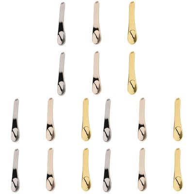 Healifty 18pcs Zinc Alloy Makeup Spoons for Facial Masks Eye Creams Moisturizers Easy to Clean Cosmetic Tools