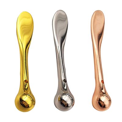 FOMIYES Zinc Alloy Eye Cream Spoon Massage Stick 3 Pcs Set Small Lightweight Gold Rose Gold Silver for Eye Bags Shadows