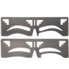 KALLORY 2pcs Steel Kit Guide for Stencils Shaping Tool Stainless Black Brow Makeup Stencil Microblading Measurement Shaper Eyebrow Girls Women Card Supplies Template Ruler Sticker view 1