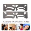KALLORY 2pcs Steel Kit Guide for Stencils Shaping Tool Stainless Black Brow Makeup Stencil Microblading Measurement Shaper Eyebrow Girls Women Card Supplies Template Ruler Sticker view 4
