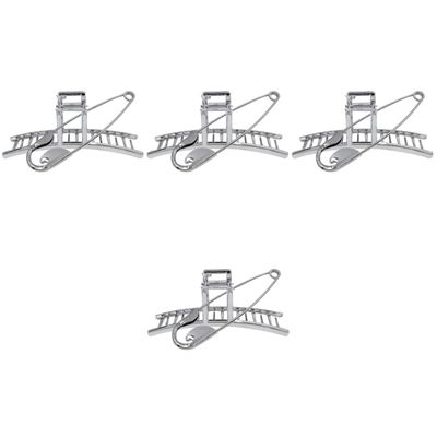 Beaupretty 4sets Exaggerated Metal Hair Clip for Women Stylish Zinc Alloy Jaw Clips for Thick Curly Hair for Daily Wear and Casual Styles