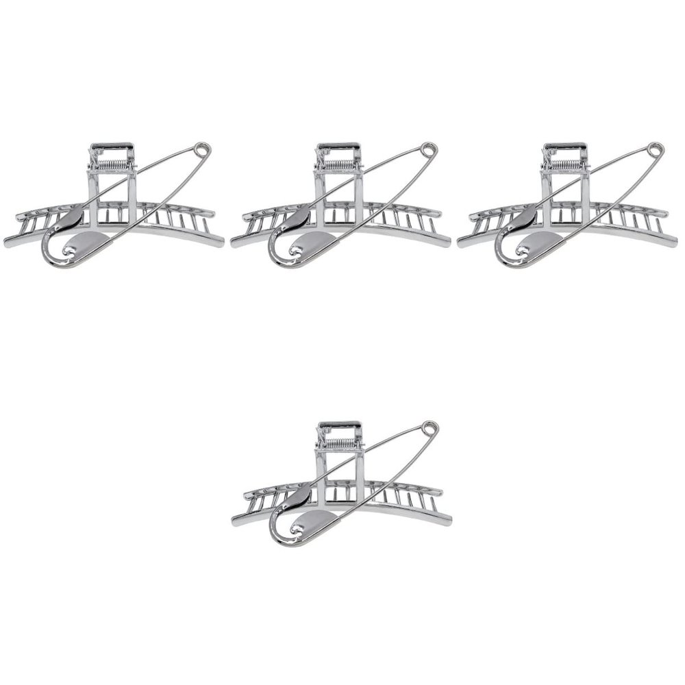 Beaupretty 4sets Exaggerated Metal Hair Clip for Women Stylish Zinc Alloy Jaw Clips for Thick Curly Hair for Daily Wear and Casual Styles