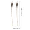 FRCOLOR 4pcs Vintage Hair Sticks Rhinestones Retro Chinese Hairpins Elegant Hair Chopsticks for Women Floral Design for Special Occasions and Daily Use view 4