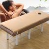KKCD Spa Bed Mattress Pad with Trapezoidal Head Massage Table Mattress Topper with Elastic Bands Plush Foldable Sheet Mattress with Breath Hole for Beauty Salon Sauna Hall,Camel 3cm,60x180cm view 1