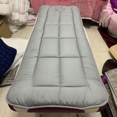KKCD Massage Table Mattress Pad with Elastic Bands Salon Sponge Mattress Topper for Lash Bed Round Head Beauty Spa Tattoo Treatment Bed Mattress with/Without Breath Hole,Grey2,60x180cm