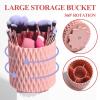 BS-MALL Makeup Brushes Premium Synthetic Foundation Powder Concealers Eye Shadows 18 Pcs Brush Set with 5 sponge & Holder Sponge Case (A-Pink) view 2