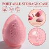 BS-MALL Makeup Brushes Premium Synthetic Foundation Powder Concealers Eye Shadows 18 Pcs Brush Set with 5 sponge & Holder Sponge Case (A-Pink) view 4