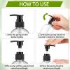 48 Pcs Pump Bottle Lotion Dispenser Refillable Shampoo Conditioner Hand Soap Dispenser Plastic Empty 8oz/250ml Clear Reusable Body Wash Container Bulk(Clear, White, Black) view 3