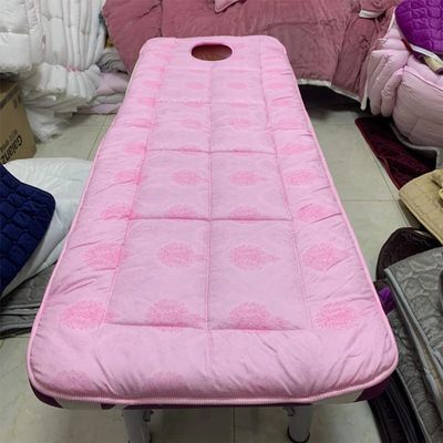 KKCD Non-Slip Lash Bed Topper with Square Head Massage Table Mattress Topper with/Without Breath Hole SPA Bed Cover Protector for Beauty Salon Solid Color Massage Accessories,Pink1,80x190cm