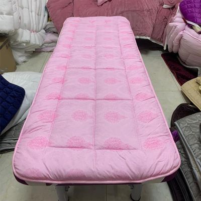 KKCD Massage Table Mattress Pad with Elastic Bands Salon Sponge Mattress Topper for Lash Bed Round Head Beauty Spa Tattoo Treatment Bed Mattress with/Without Breath Hole,Pink2,80x190cm