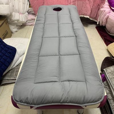 KKCD Non-Slip Lash Bed Topper with Square Head Massage Table Mattress Topper with/Without Breath Hole SPA Bed Cover Protector for Beauty Salon Solid Color Massage Accessories,Grey1,80x190cm