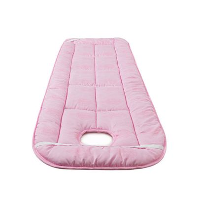 KKCD Round Head Massage Table Mattress Pad Sponge Mattress Topper for Lash Bed Soft Beauty Massage Bed Cover with Face Hole Non-Slip Massage Table Sheet with Elastic Bands,Pink,80x185cm