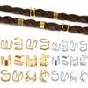 24 Pcs Gold Silver Hair Braids Dreadlock Non-Piercing Ear Clip Beard Beads Cuffs Clip Hair for Women Men Hair Accessories Styling Jewelry Tools view 1