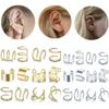 24 Pcs Gold Silver Hair Braids Dreadlock Non-Piercing Ear Clip Beard Beads Cuffs Clip Hair for Women Men Hair Accessories Styling Jewelry Tools view 2