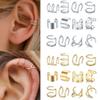 24 Pcs Gold Silver Hair Braids Dreadlock Non-Piercing Ear Clip Beard Beads Cuffs Clip Hair for Women Men Hair Accessories Styling Jewelry Tools view 3
