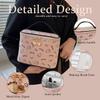 AmBealla Make up Bag Travel Cosmetic Bags Brush Holder Zipper Pouch Case Organizer Cute Organizer Suitable for Purse for Women (Light Pink 2PCS) view 3